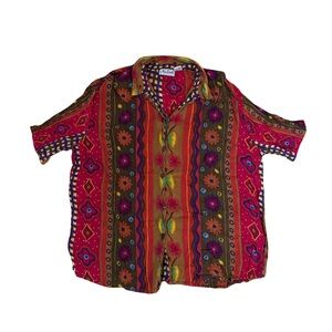 Vintage Nu-Look Crinkle Fiesta Shirt